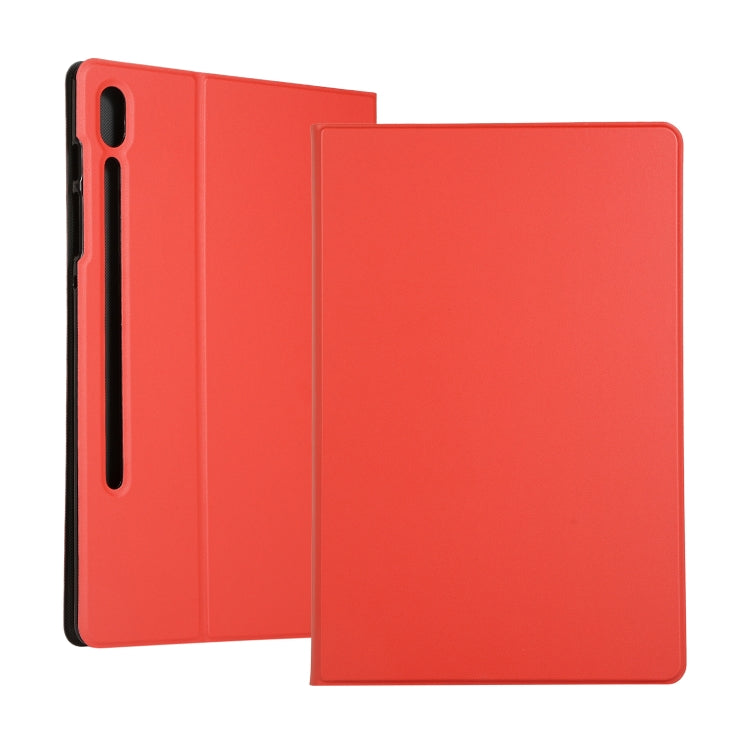 For Samsung Galaxy Tab S8+ / Tab S8 Plus / Tab S7 FE / Tab S7+ / T970 Horizontal Flip Elasticity PU + TPU Leather Case with Holder(Red) by buy2fix
