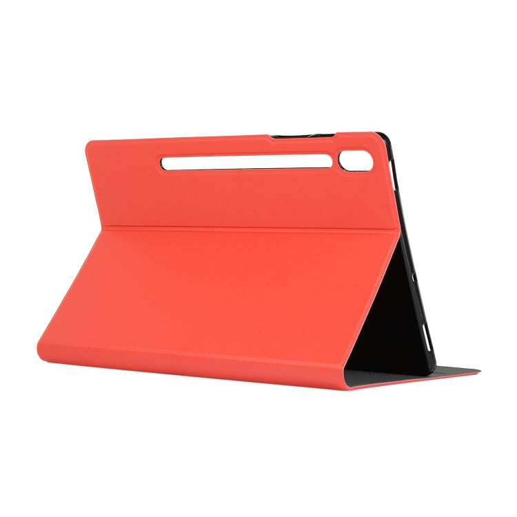 For Samsung Galaxy Tab S8+ / Tab S8 Plus / Tab S7 FE / Tab S7+ / T970 Horizontal Flip Elasticity PU + TPU Leather Case with Holder(Red) by buy2fix