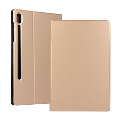 For Samsung Galaxy Tab S8+ / Tab S8 Plus / Tab S7 FE / Tab S7+ / T970 Horizontal Flip Elasticity PU + TPU Leather Case with Holder(Gold) by buy2fix