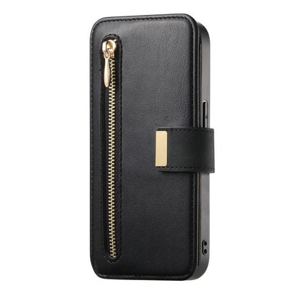 For iPhone 15 Pro Max Ring Zipper Wallet RFID Blocking MagSafe Leather Phone Case(Black) - iPhone 15 Pro Max Cases by buy2fix | Online Shopping UK | buy2fix
