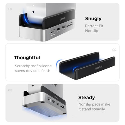 ORICO VSP10 Mini Dock Desktop Storage Expansion Multi-function Holder for Mac Mini 2024, Memory Capacity:1TB(Silver) - MINI PC Accessories & Gadgets by ORICO | Online Shopping UK | buy2fix
