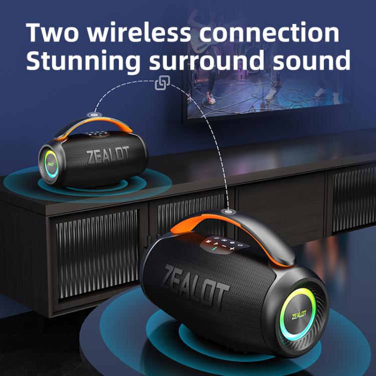 Zealot P11 50W Portable Outdoor RGB Bluetooth Speaker(Blue Cyan) - Desktop Speaker by ZEALOT | Online Shopping UK | buy2fix