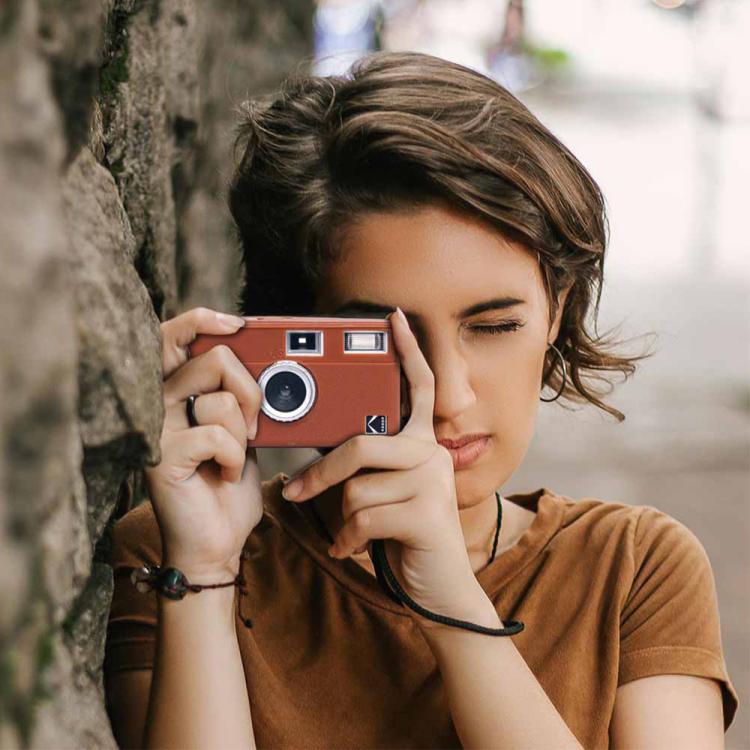 For Kodak EKTAR H35 Litchi Texture Soft Silicone Protective Case(Pink) - Protective Case by buy2fix | Online Shopping UK | buy2fix