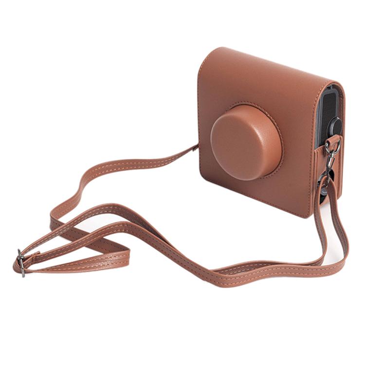 For FUJIFILM instax WIDE Evo Full Body Leather Camera Case Bag with Strap(Grey) - Leather Bag by buy2fix | Online Shopping UK | buy2fix