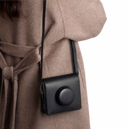 For FUJIFILM instax WIDE Evo Full Body Leather Camera Case Bag with Strap(Grey) - Leather Bag by buy2fix | Online Shopping UK | buy2fix