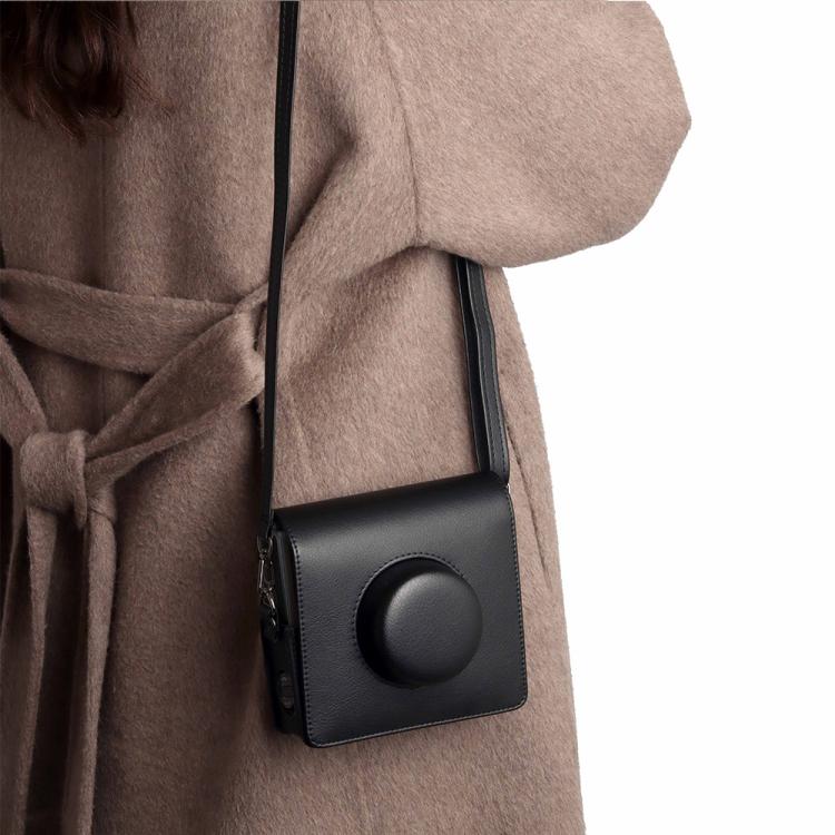 For FUJIFILM instax WIDE Evo Full Body Leather Camera Case Bag with Strap(Black) - Leather Bag by buy2fix | Online Shopping UK | buy2fix