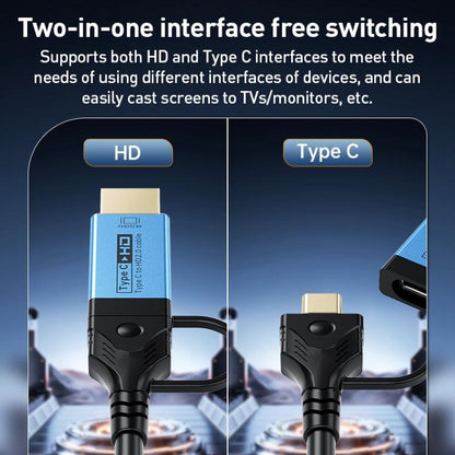 YCE-V292 2 in 1 Type-C to Type-C and HDMI2.0 Adapter Cable - Cable by buy2fix | Online Shopping UK | buy2fix