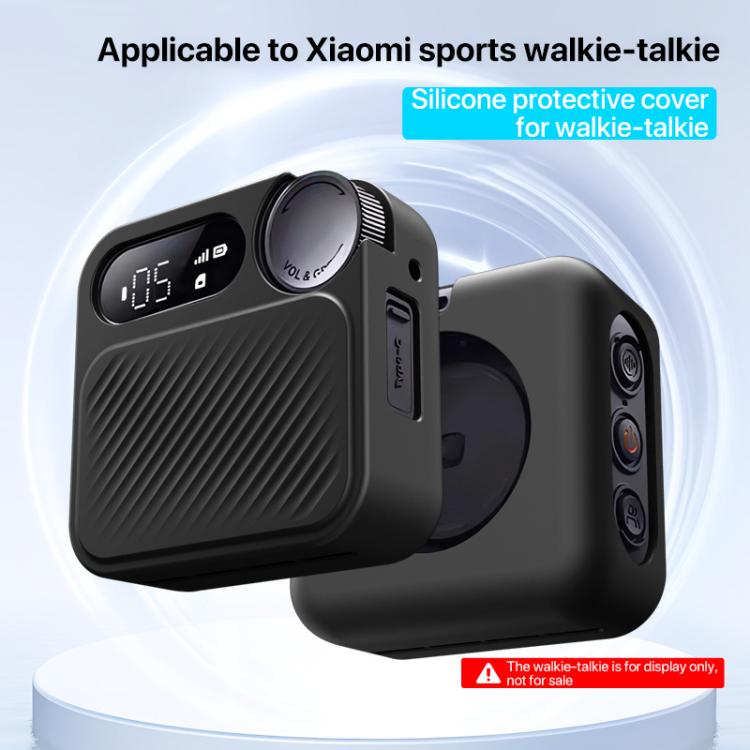 For Xiaomi Sports Walkie Talkie Silicone Protective Case(Black) - Cases by buy2fix | Online Shopping UK | buy2fix