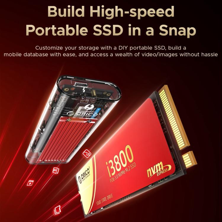 ORICO-i3800 M.2 NVME 2280 SSD, Memory:1TB - External Solid State Drives by ORICO | Online Shopping UK | buy2fix