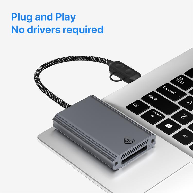 Type-C / USB to CFexpress Type-B Card Reader(Grey) -  by buy2fix | Online Shopping UK | buy2fix