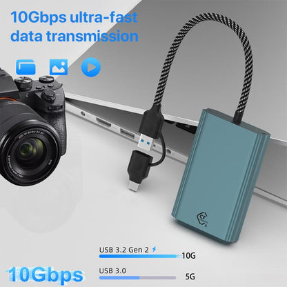 Type-C / USB to CFexpress Type-B Card Reader(Green) -  by buy2fix | Online Shopping UK | buy2fix