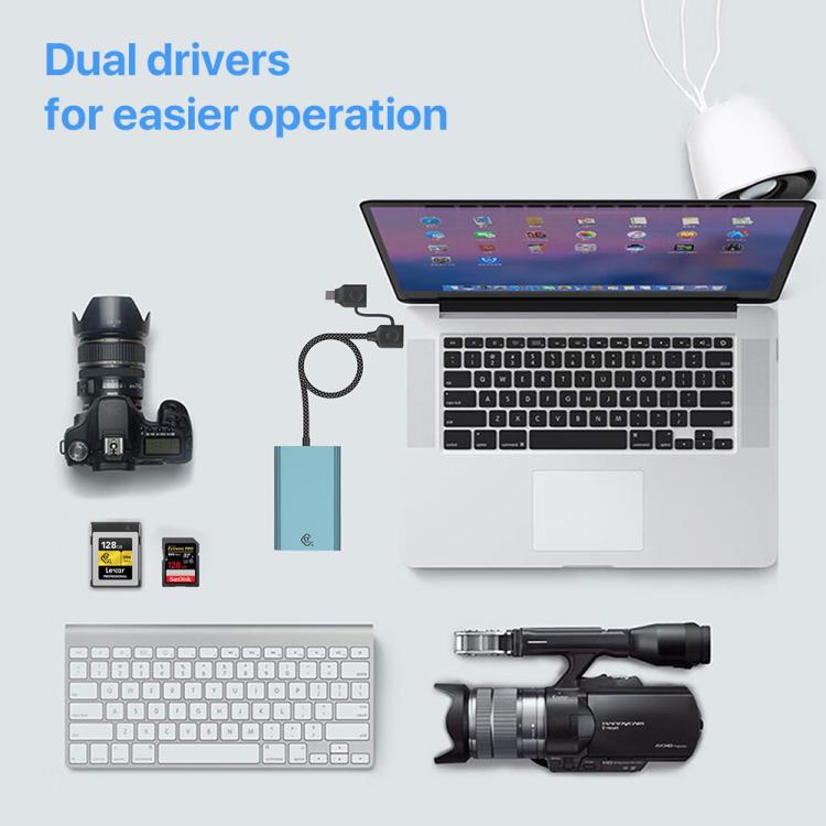 Type-C / USB to CFexpress Type-B Card Reader(Green) -  by buy2fix | Online Shopping UK | buy2fix