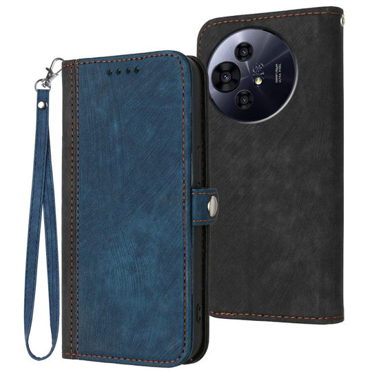 For TCL 50 Pro NxtPaper Side Buckle Double Fold Hand Strap Leather Phone Case(Royal Blue)
