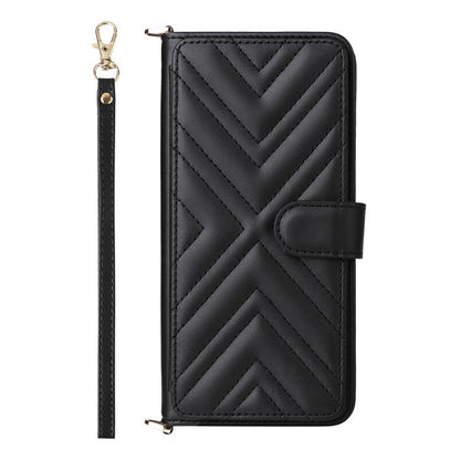 For iPhone Air Multifunctional 6-Card Slots Leather Phone Case with Wrist Strap(Black) - iPhone Air Cases by buy2fix | Online Shopping UK | buy2fix