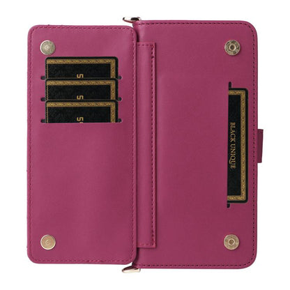 For iPhone Air Multifunctional 6-Card Slots Leather Phone Case with Wrist Strap(Rose Red) - iPhone Air Cases by buy2fix | Online Shopping UK | buy2fix