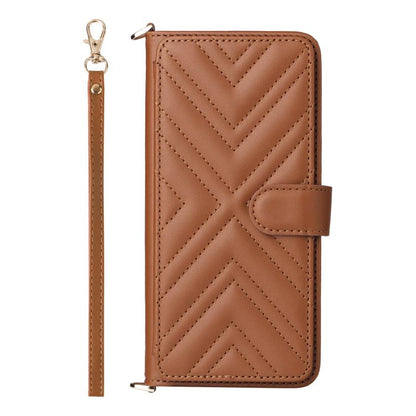 For iPhone Air Multifunctional 6-Card Slots Leather Phone Case with Wrist Strap(Brown) - iPhone Air Cases by buy2fix | Online Shopping UK | buy2fix