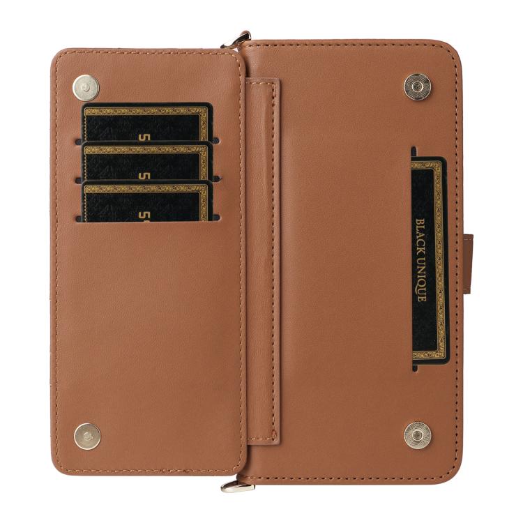 For iPhone Air Multifunctional 6-Card Slots Leather Phone Case with Wrist Strap(Brown) - iPhone Air Cases by buy2fix | Online Shopping UK | buy2fix