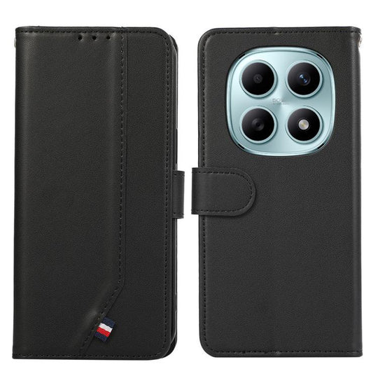 For Redmi Note 15 5G Global 164mm ABEEL Delicate Texture Splicing RFID Leather Phone Case(Black)