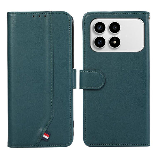For Redmi K90 / Poco F8 Pro ABEEL Delicate Texture Splicing RFID Leather Phone Case(Green)