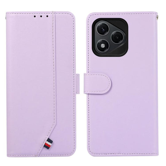 For Honor 400 Lite Global ABEEL Delicate Texture Splicing RFID Leather Phone Case(Purple)
