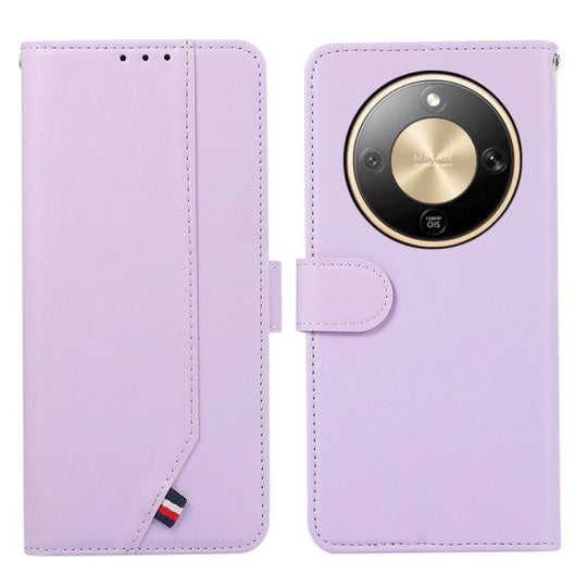 For Honor X9d 5G / Magic8 Lite ABEEL Delicate Texture Splicing RFID Leather Phone Case(Purple)
