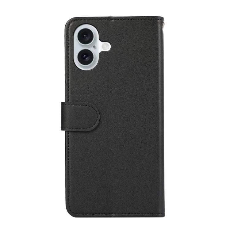 For iPhone 17 ABEEL Delicate Texture Splicing RFID Leather Phone Case(Black) - iPhone 17 Cases by buy2fix | Online Shopping UK | buy2fix