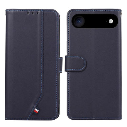 For iPhone Air ABEEL Delicate Texture Splicing RFID Leather Phone Case(Blue) - iPhone Air Cases by buy2fix | Online Shopping UK | buy2fix