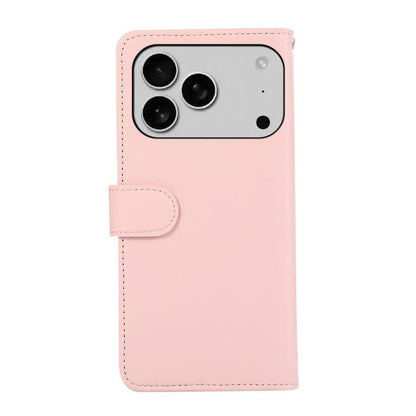 For iPhone 17 Pro Max ABEEL Delicate Texture Splicing RFID Leather Phone Case(Pink) - iPhone 17 Pro Max Cases by buy2fix | Online Shopping UK | buy2fix