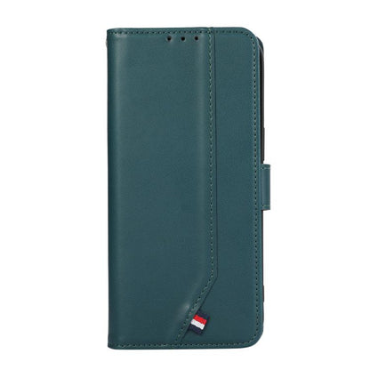 For iPhone 17 Pro Max ABEEL Delicate Texture Splicing RFID Leather Phone Case(Green) - iPhone 17 Pro Max Cases by buy2fix | Online Shopping UK | buy2fix