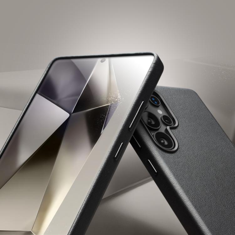 For Samsung Galaxy S25 Ultra 5G QIALINO Genuine Leather Phone Case(Black) - Galaxy S25 Ultra 5G Cases by QIALINO | Online Shopping UK | buy2fix
