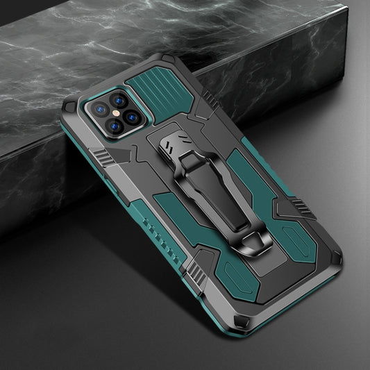 For iPhone 12 mini Machine Armor Warrior Shockproof PC + TPU Protective Case(Army Green) by buy2fix