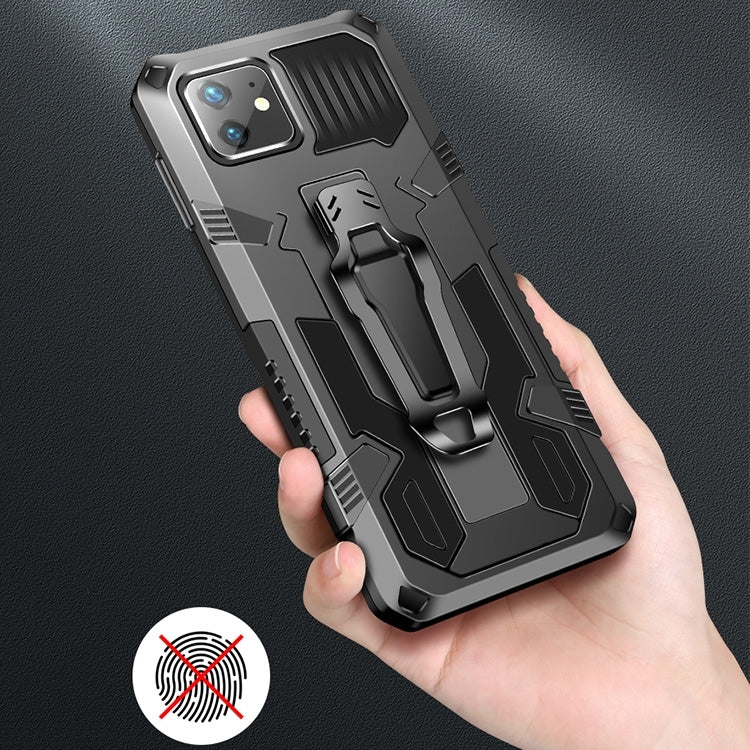 For iPhone 12 / 12 Pro Machine Armor Warrior Shockproof PC + TPU Protective Case(Army Green) by buy2fix