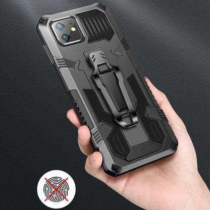 For iPhone 12 / 12 Pro Machine Armor Warrior Shockproof PC + TPU Protective Case(Army Green) by buy2fix