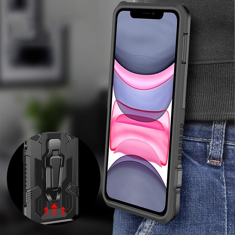 For iPhone 12 / 12 Pro Machine Armor Warrior Shockproof PC + TPU Protective Case(Army Green) by buy2fix