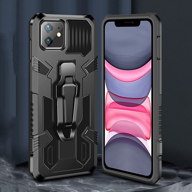 For iPhone 12 Pro Max Machine Armor Warrior Shockproof PC + TPU Protective Case(Coffee) by buy2fix
