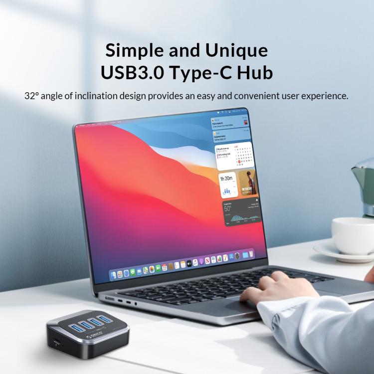 ORICO M3U3-4A 4 in 1 Type-C to USB 3.2 Docking Hub(Black) - USB HUB by ORICO | Online Shopping UK | buy2fix