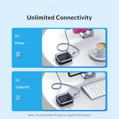 ORICO M3U3-4A 4 in 1 Type-C to USB 3.2 Docking Hub(Black) - USB HUB by ORICO | Online Shopping UK | buy2fix