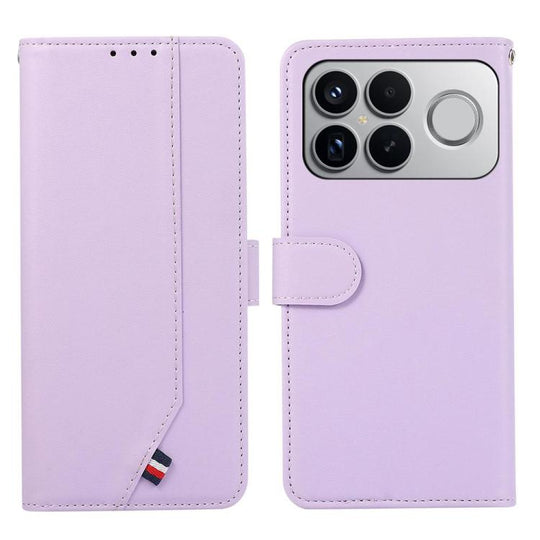 For Xiaomi Poco F8 Ultra 5G ABEEL Delicate Texture Splicing RFID Leather Phone Case(Purple)