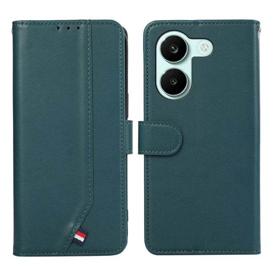 For Redmi Turbo 5 5G / Poco X8 Pro 5G ABEEL Delicate Texture Splicing RFID Leather Phone Case(Green)