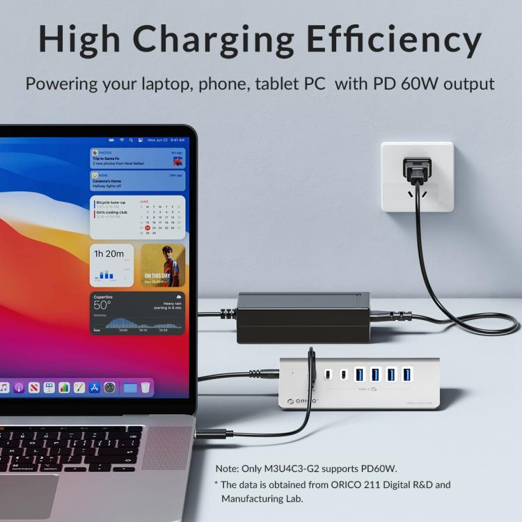 ORICO M3U7-G2 7 in 1 Type-C to USB 3.2 Docking Hub(Silver) - USB HUB by ORICO | Online Shopping UK | buy2fix