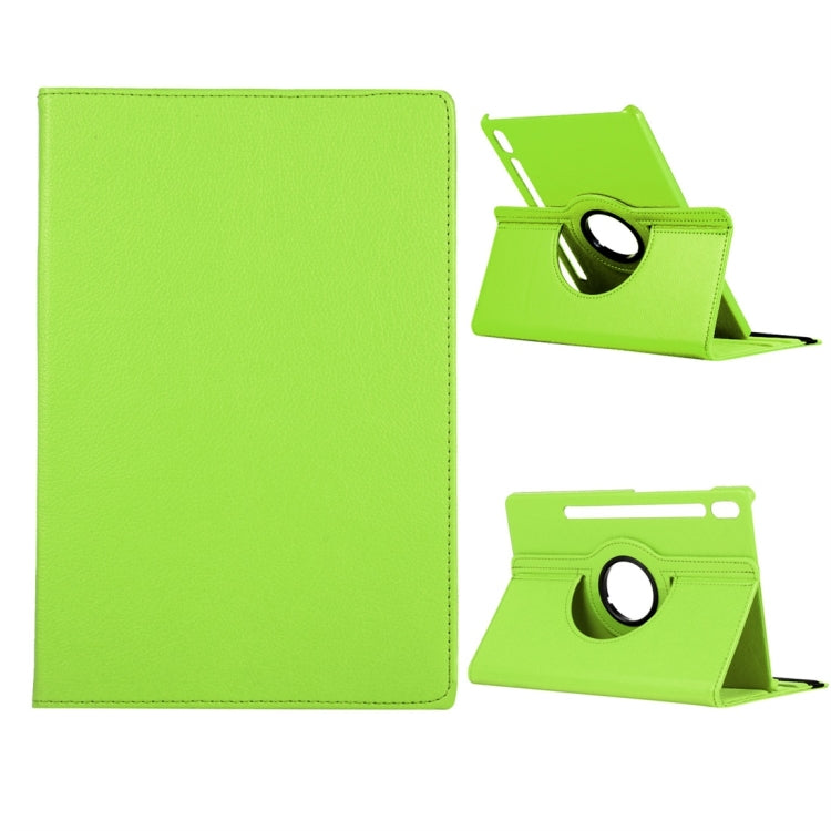 For Samsung Galaxy Tab S8+ / Tab S8 Plus / Tab S7 FE / Tab S7+ / T970 360 Degree Rotation Litchi Texture Flip Leather Case with Holder(Green) by buy2fix