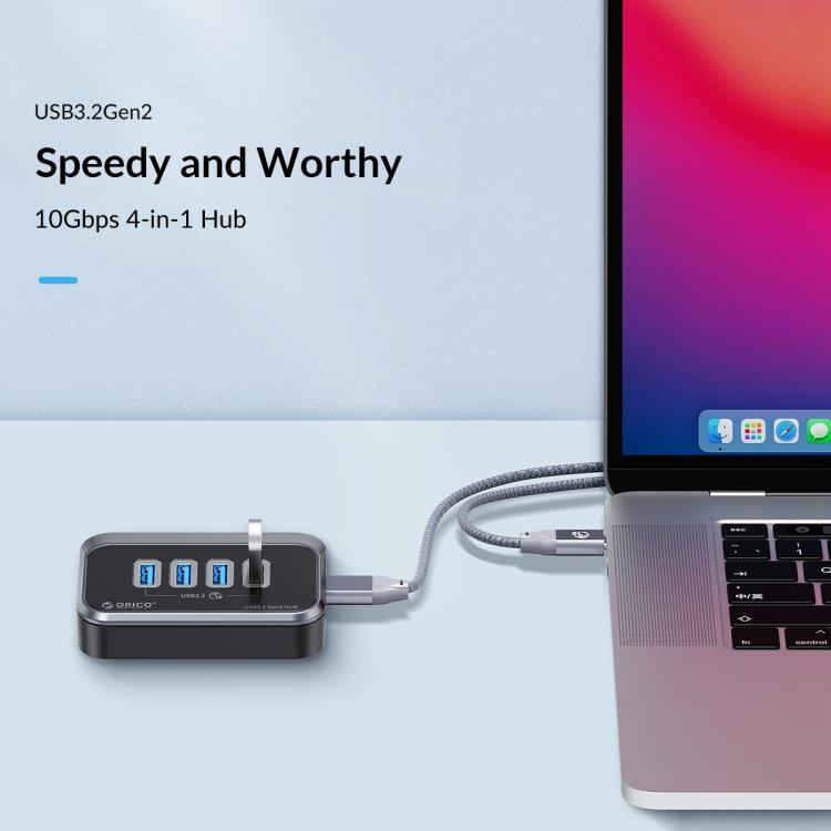 ORICO M32A2C-G2 4 in 1 Type-C to Dual Type-C and Dual USB3.2 Docking Hub(Black) - USB HUB by ORICO | Online Shopping UK | buy2fix