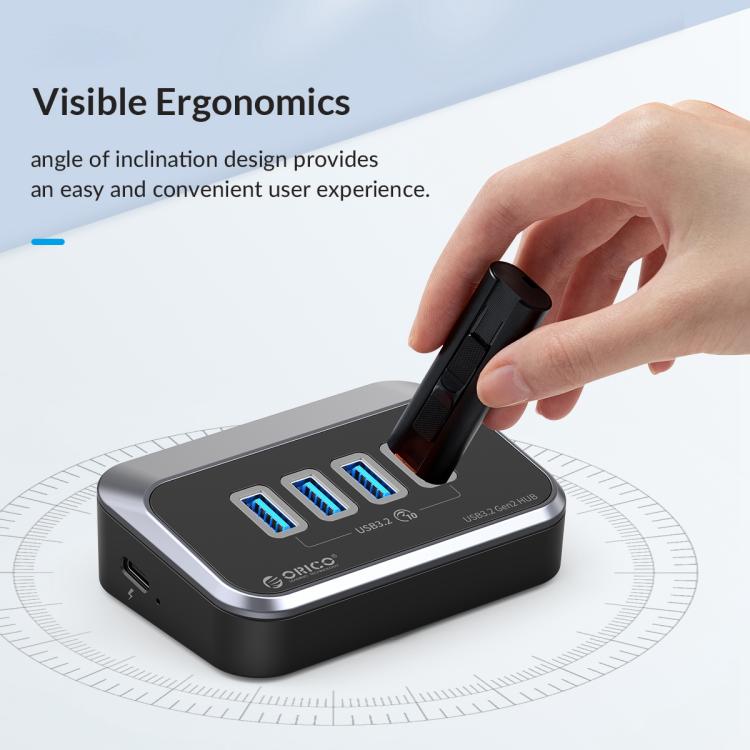 ORICO M32A2C-G2 4 in 1 Type-C to Dual Type-C and Dual USB3.2 Docking Hub(Black) - USB HUB by ORICO | Online Shopping UK | buy2fix