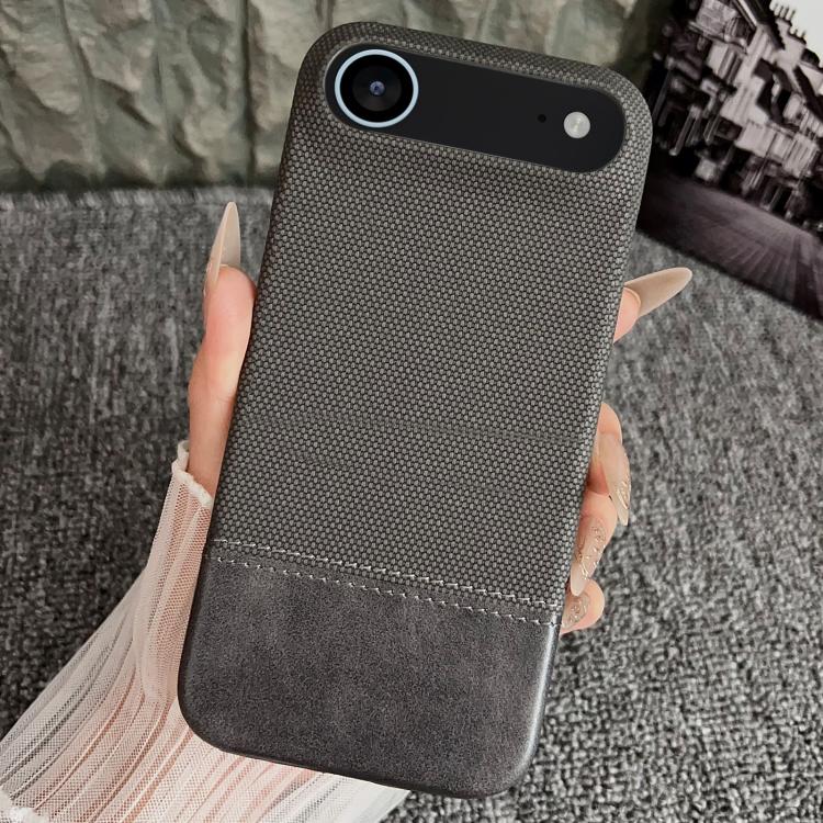 For iPhone Air Stitching Cloth MagSafe Magnetic PC Hybrid PU Phone Case(Grey) - iPhone Air Cases by buy2fix | Online Shopping UK | buy2fix