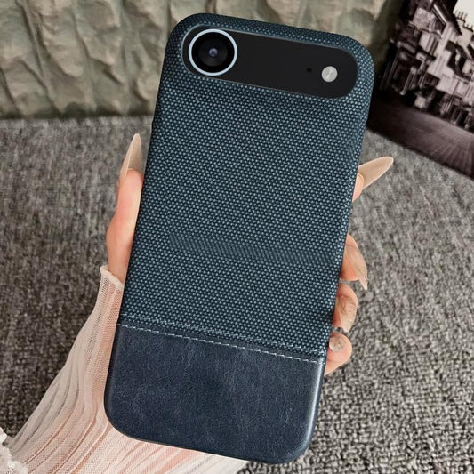 For iPhone Air Stitching Cloth MagSafe Magnetic PC Hybrid PU Phone Case(Dark Blue) - iPhone Air Cases by buy2fix | Online Shopping UK | buy2fix