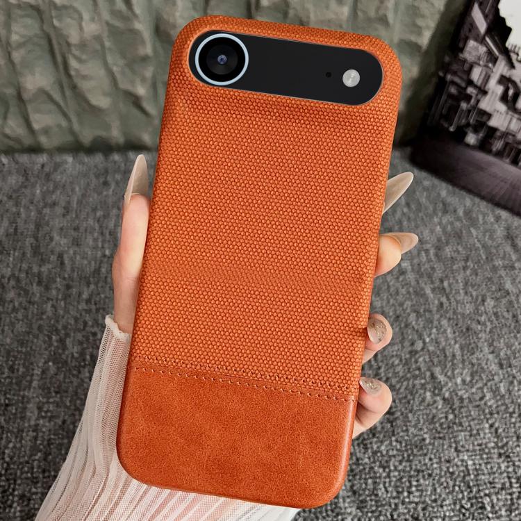 For iPhone Air Stitching Cloth MagSafe Magnetic PC Hybrid PU Phone Case(Brown) - iPhone Air Cases by buy2fix | Online Shopping UK | buy2fix