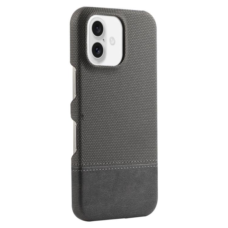 For iPhone 17 Stitching Cloth MagSafe Magnetic PC Hybrid PU Phone Case(Grey) - iPhone 17 Cases by buy2fix | Online Shopping UK | buy2fix