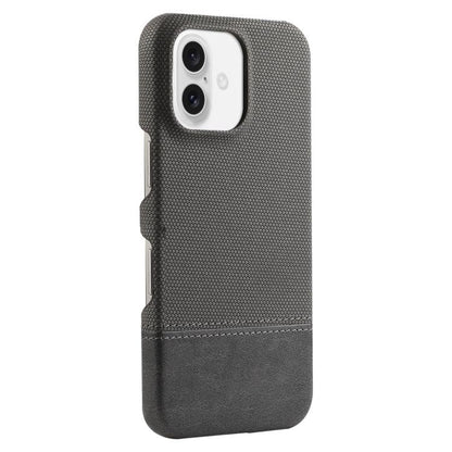 For iPhone 17 Stitching Cloth MagSafe Magnetic PC Hybrid PU Phone Case(Grey) - iPhone 17 Cases by buy2fix | Online Shopping UK | buy2fix