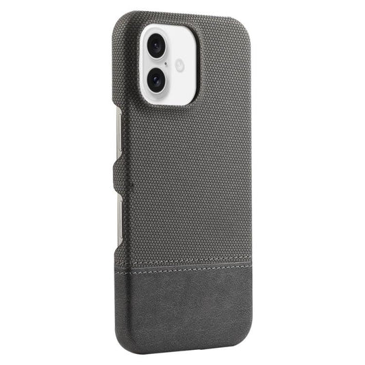 For iPhone 17 Stitching Cloth MagSafe Magnetic PC Hybrid PU Phone Case(Grey) - iPhone 17 Cases by buy2fix | Online Shopping UK | buy2fix