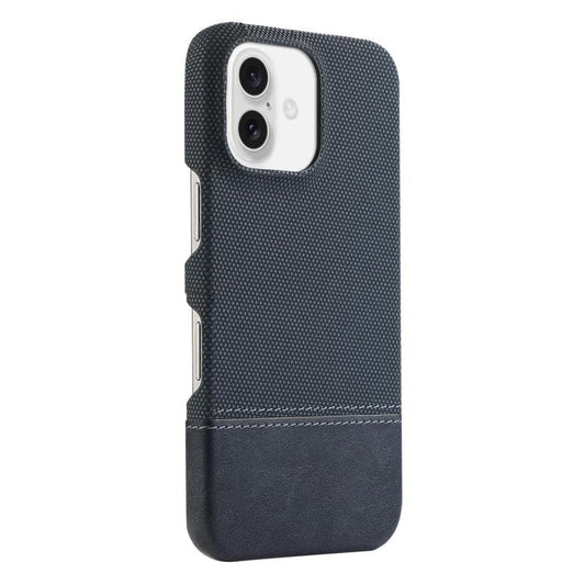 For iPhone 17 Stitching Cloth MagSafe Magnetic PC Hybrid PU Phone Case(Dark Blue) - iPhone 17 Cases by buy2fix | Online Shopping UK | buy2fix